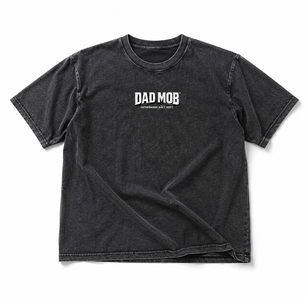 Dad Mob Vintage Wash Tee (Black)