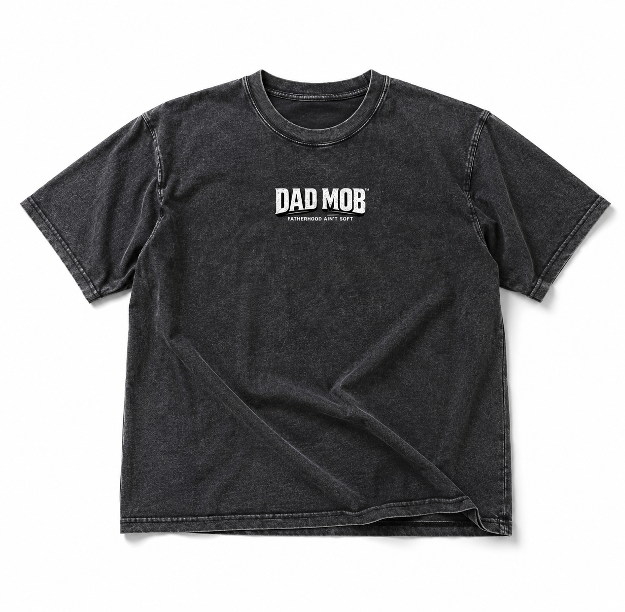Dad Mob Vintage Wash Tee (Black)