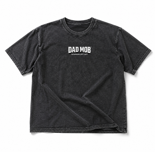 Dad Mob Vintage Wash Tee (Black)
