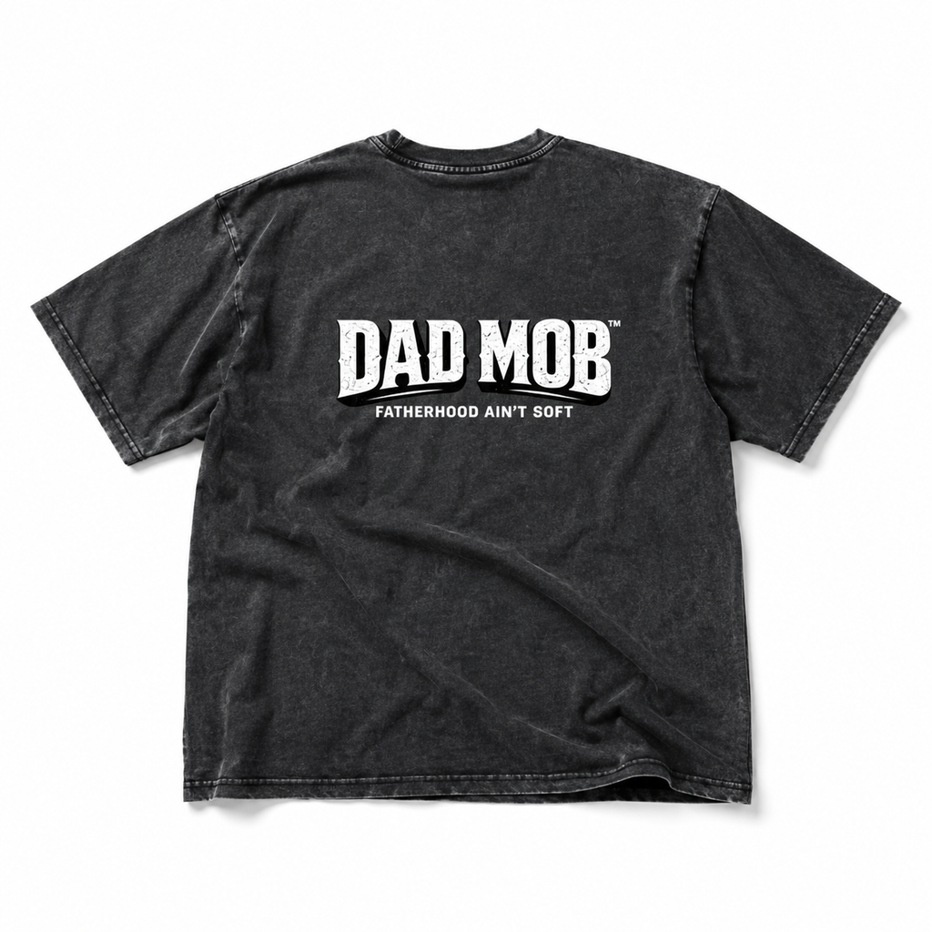Dad Mob Vintage Wash Tee (Black)