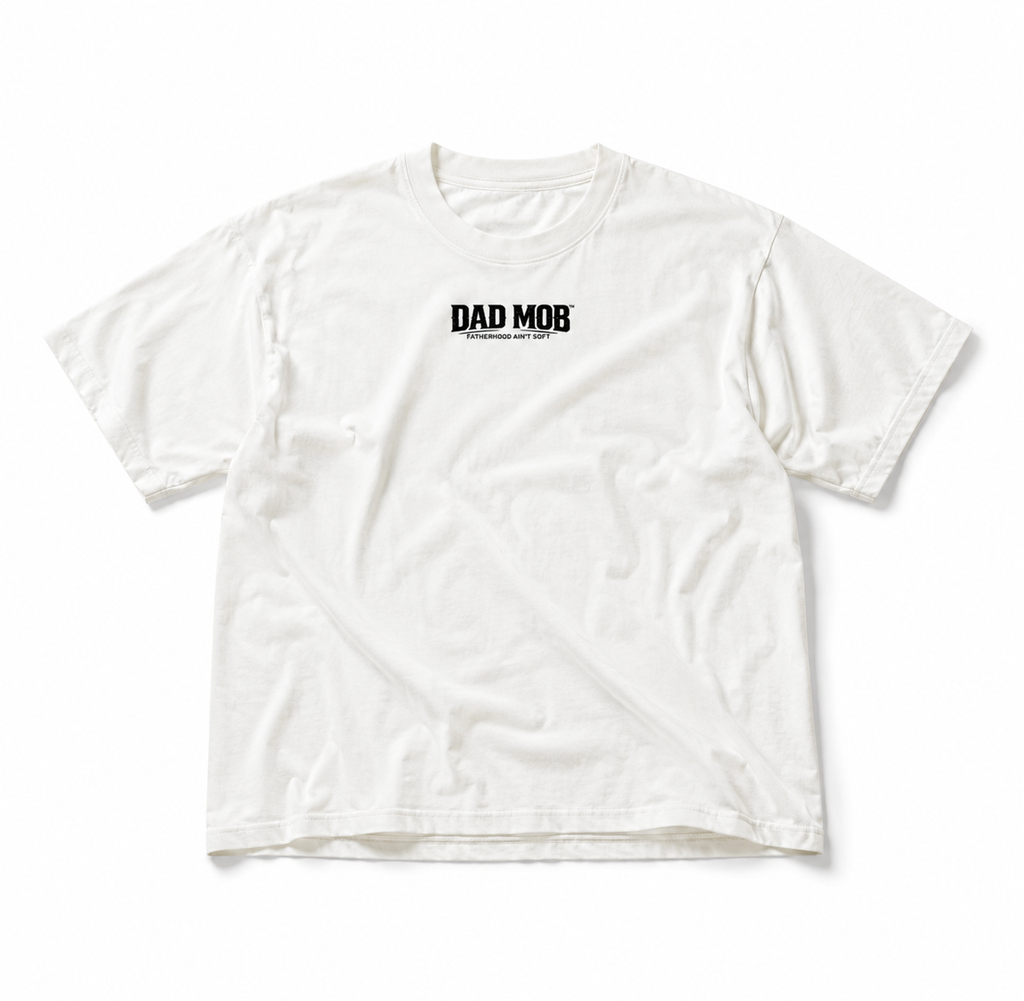 Dad Mob Vintage Wash Tee (White)