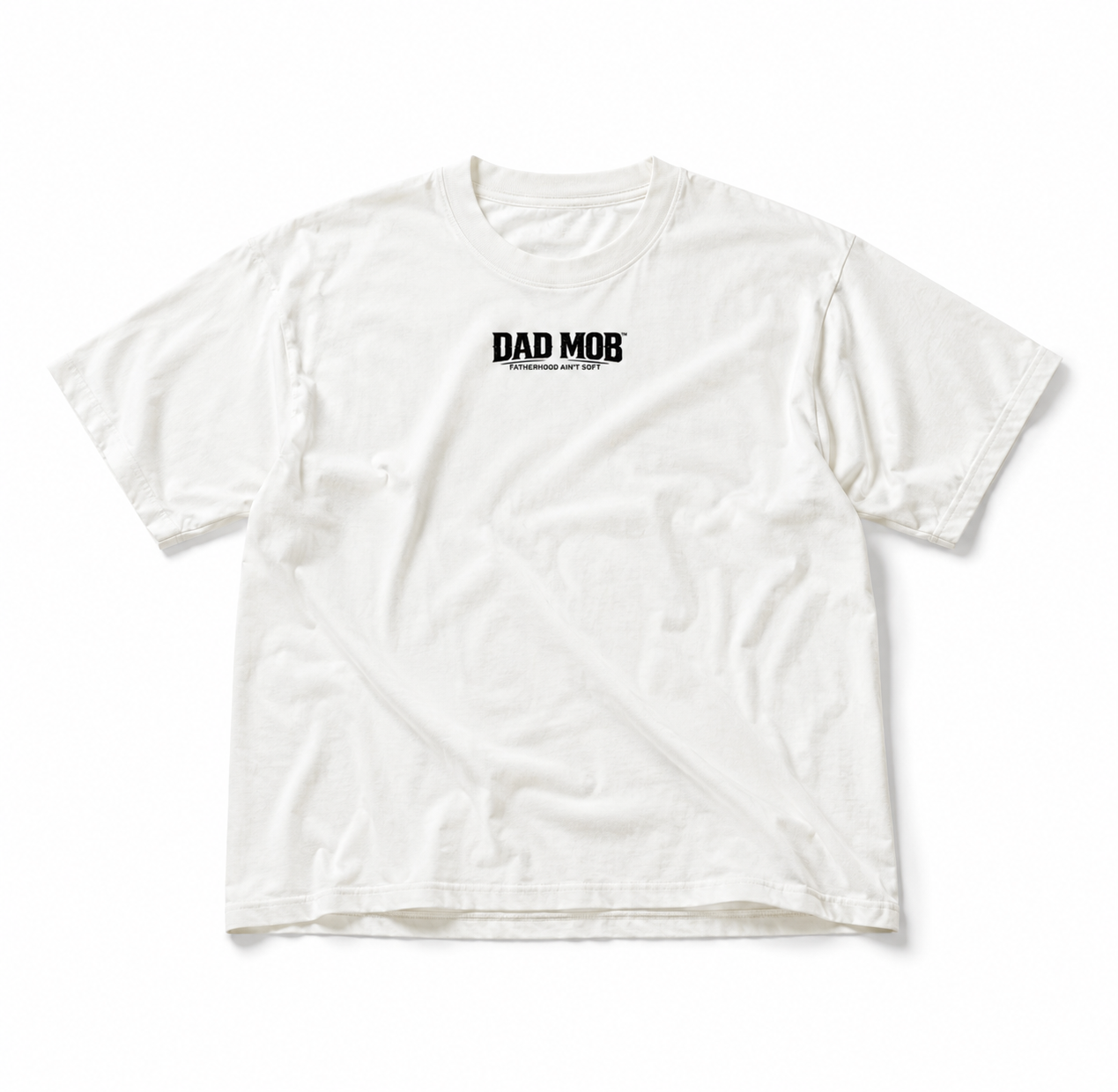 Dad Mob Vintage Wash Tee (White)